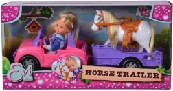 Evi Love baba dzsipppel és ló utánfutóval