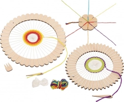 Goki knitting set with round frames and flower loom