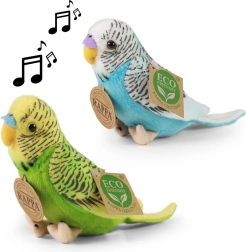 Plush budgies with sound 11 cm