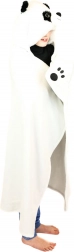 Cozy Noxxiez Panda – warm children’s hooded blanket with paw pockets