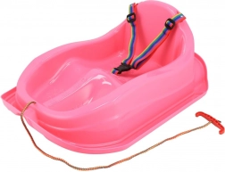 Luge en plastique avec dossier BABY MIX Mini rose