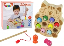 Gioco di pesca magnetica in legno con gatti