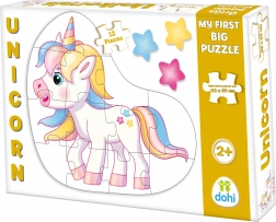 Puzzle da pavimento sagomato unicorno 12 pezzi