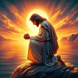 Diamond Painting Praying Jesus 30 × 40 cm