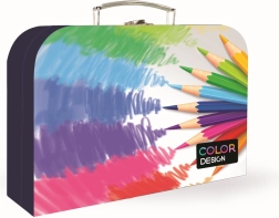 Laminált koffer – színes ceruzás, A4, 34 cm