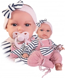 Poupée réaliste bébé Antonio Juan Toneta avec sons et corps en tissu doux - 34 cm