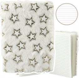 Beležka s plišastim ovitkom Zlate zvezde A5 80 listov