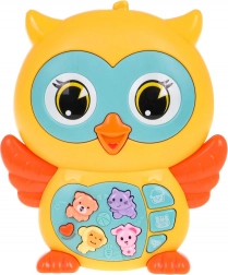 Interactief uiltje met licht en geluid – geel