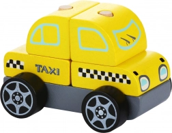 Taxi macchina puzzle in legno 5 pezzi