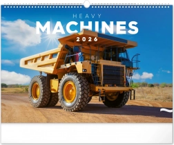 Wall Calendar Construction Machines 2026
