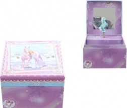 Hrací šperkovnice s princeznou a koněm