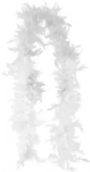 Boa bianco con piume 2 metri