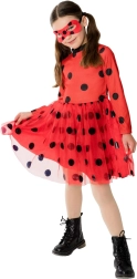 Girls' Ladybug Dress with Tutu Skirt and Headband (ages 5–8)