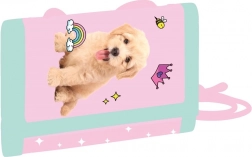 Portefeuille textile pour enfant avec motif d’animaux de compagnie