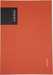 Record book A4 VERDE, brick red, 96 ruled sheets