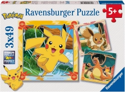 Puzzel Pokémon 3x49 stukjes RAVENSBURGER
