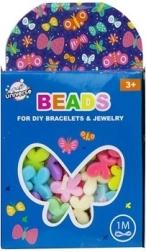 Set de perles - papillons + 1 mètre de corde