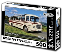 Retro Cars Puzzle: Škoda 706 RTO LUX – bus, 500 pieces