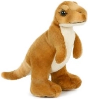 Brown plush dinosaur 20 cm
