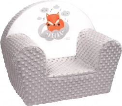 Fauteuil pour enfant en minky NEW BABY Renard – gris