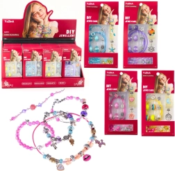 Kit fai-da-te per bambini per creare gioielli e braccialetti con perline e ciondoli