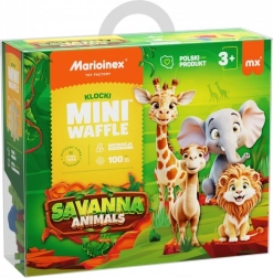 Mini Waffle Blocks - Savanna Animals 100 Pieces
