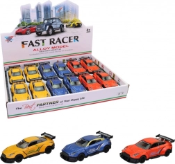 Auto da corsa in metallo con movimento a retrocarica