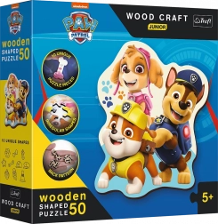 Wooden double-sided puzzle Paw Patrol 50 pieces