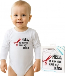 Babyromper met opdruk New Baby Meer haar dan papa – cadeauverpakking