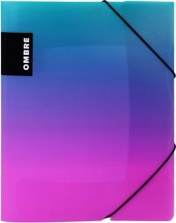 Cartella con elastico A4 ombré rosa, polipropilene