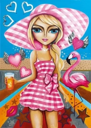 Puzzle Lady in Pink 1000 pieces