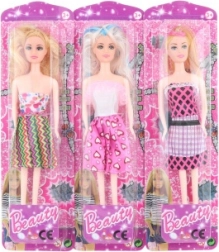 Bambola con vestito colorato 28 cm