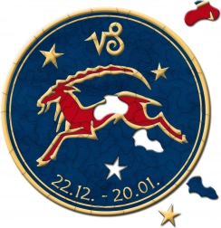 Curiosi kerek puzzle Állatöv – Bak, 33 darab