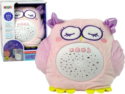 Prisrčna plišasta sova z barvnim projektorjem zvezdic in melodijami