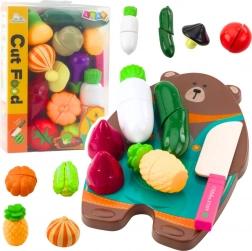 Set per bambini per affettare le verdure con tagliere e coltello
