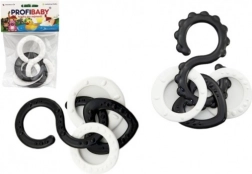 Figure-eight rings with pendants for infants