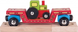 Bigjigs Rail vagone con trattore e due binari