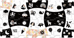 Foam puzzle mat Treflíci – black-and-white play foam floor