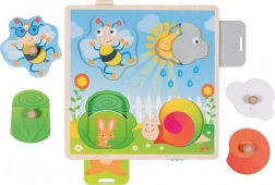 Puzzle in legno con parti mobili Giardino di Goki