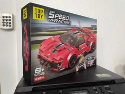 Remote-Controlled Red Sports Car Building Kit R/C