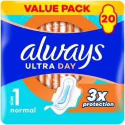 Always Ultra Day Normal hygienické vložky s křidélky, 20 ks