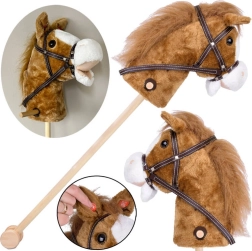 Hobby horse with realistic sounds and a movable head