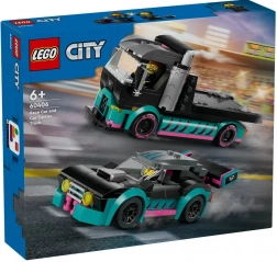 Lego City race car and tow transporter