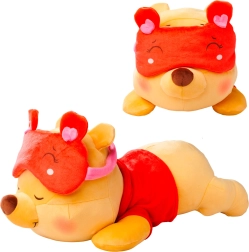 plush teddy bear WINNIE THE POOH Snuglets 40 cm with sleep mask