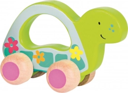 Tartaruga a rotelle in legno di Goki