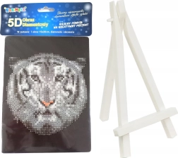 Diamond Painting White Tiger 15 × 20 cm with Stand – NORIMPEX