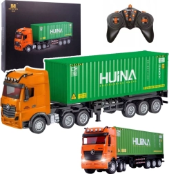Tracteur routier RC avec conteneur 1:18 HUINA avec lumières et sons