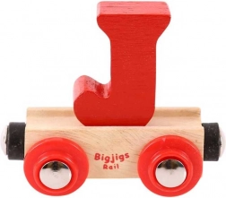 Bigjigs Rail Wagon for Wooden Railway – Letter J