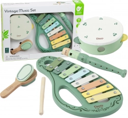 Wooden vintage musical instrument set CLASSIC WORLD, 18m+
