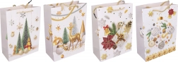 Darilna vrečka S 18 × 24 × 8,5 cm – božični motivi